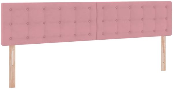 vidaXL LED-Speicherbett mit Matratze Rosa 200 x 200 cm Samt 3371540 Bild 10