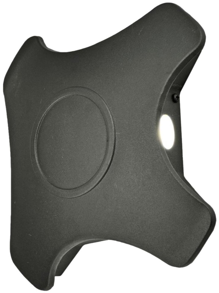 LED Wandleuchte, 4-Flammig, Alu, schwarz, B 19 cm