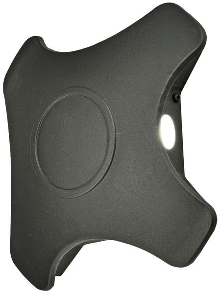 LED Wandleuchte, 4-Flammig, Alu, schwarz, B 19 cm