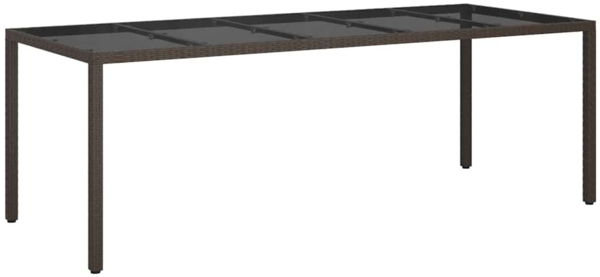 vidaXL Gartentisch Braun 250 x 100 x 75 cm Poly-Rattan 362553