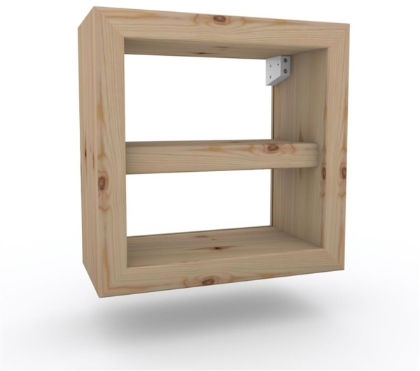 Nachttisch Nachtkommode Nachtkästchen ohne Rückwand mit Zwischenboden Wandmontage ohne Türe Zirbe