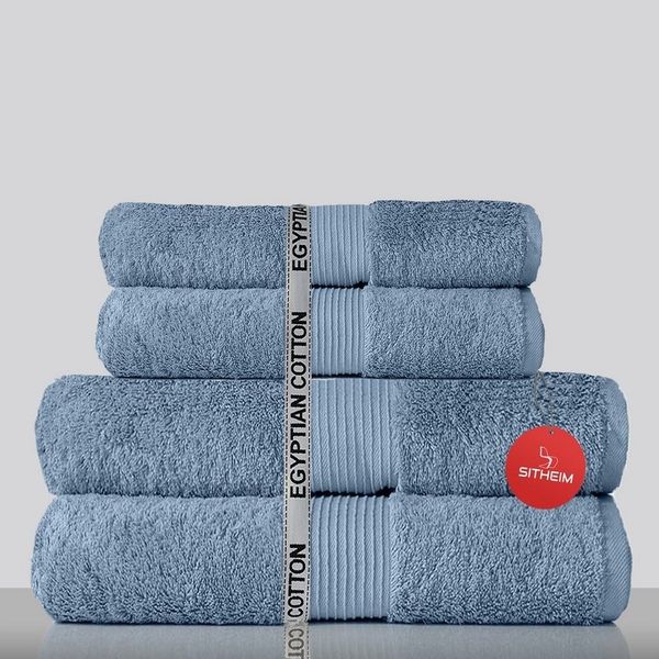 Sitheim-Europe Handtuch Set GIZA LINE Handtücher aus 100% Baumwolle 4-teiliges Handtuchset, ägyptischer Baumwolle (4-St), 100% premium ägyptische Baumwolle