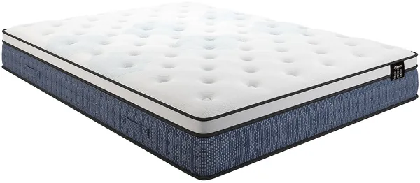Vente-unique - VARNO Mattress and bed base set StoffHolz, Platte Weiß - B 160 cm x H 23 cm30 cm x L 200 cm