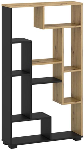 Bücherregal Split Raumteiler 70x20x120cm schwarz Artisan Eiche