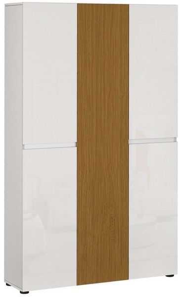 Home affaire Schuhschrank LADY, Schuhkommode,Schuhmöbel,Schuhablage,Schuhregal mit 20 Einlegeböden, 24 Fächer, Tür mit Rillenoptik, ca. 58 paar Schuhe