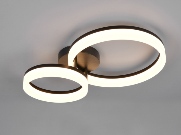 Reality LED Deckenleuchte Scope 22W gold schwarz warmweiß