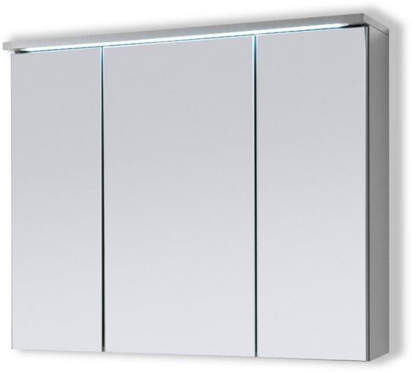 AILEENSTORE Spiegelschrank Badmöbel mit Beleuchtung DUO 80 cm LED Grau