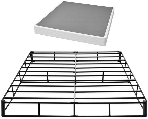 VEVOR Boxspringbettgestell (King-Size) mit Waschbarem Stoffbezug, Metallrahmen (2010 x 1925 x 230 mm) für Queensize-Betten, 23 cm Matratzenauflage, Max. Belastbarkeit 1587,57 kg, Matratzenfundament