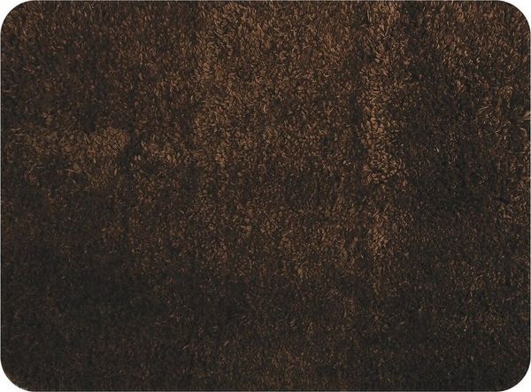 MSV Badteppich Badematte Badvorleger Duschvorleger Mikrofaser Hochflor flauschig 50x70 cm – Braun