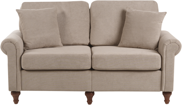 Sofa 2-Sitzer GINNERUP Stoff Taupe
