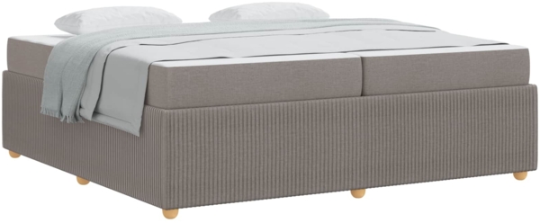 vidaXL Bettrahmen mit Matratze Taupe 200 x 200 cm Stoff 3398435