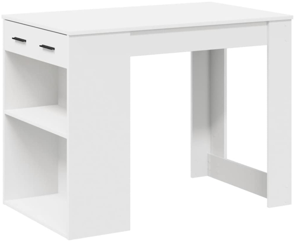 vidaXL Schreibtisch mit Schubladen und Ablage Weiß 102x62x77,5 cm 858686
