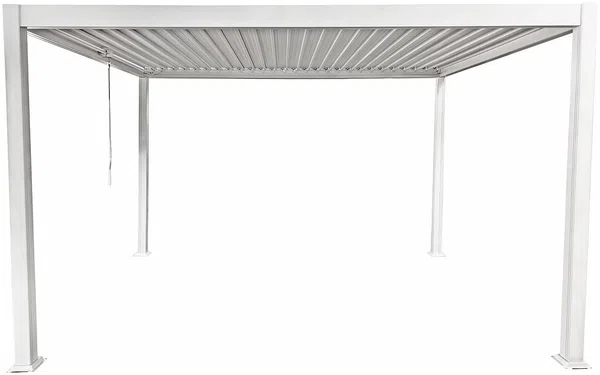Vente-unique - AMALFI Terrassenüberdachung Metall Weiß - B 300 cm x H 250 cm x L 400 cm Bild 4
