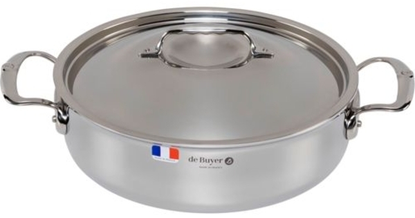 De Buyer Affinity Bratentopf niederer mit Deckel 28 cm