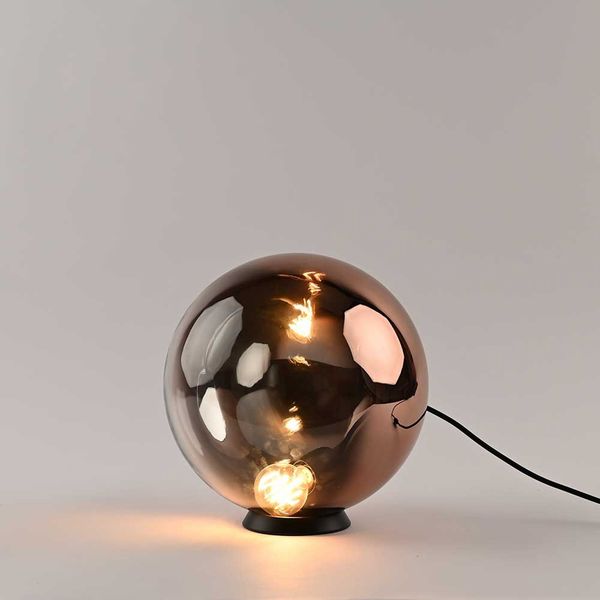 s.luce Orb Glaskugel Tischlampe Kupfer Verlauf Ø 30cm