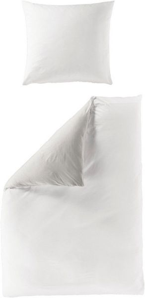 BIERBAUM Wendebettwäsche Modern Uni in Gr. 135x200, 155x220 oder 240x220 cm, Renforcé, 2 teilig, Modernes Unidesign: Schlichte, elegante Optik für jedes Schlafzimmer