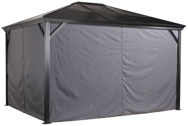 Sojag Vorhangset Verona 1000 x 1200 cm dunkelgrau 4 Seitenteile