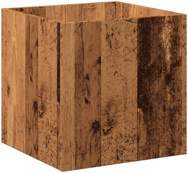 vidaXL Pflanzgefäß Altholz-Optik 40x40x40 cm Holzwerkstoff 857027