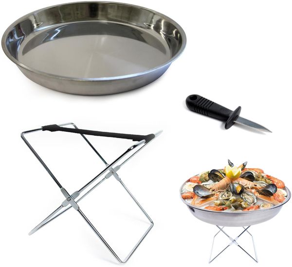 COOK CONCEPT Saveur & Dégustation Meeresfrüchte-Tablett, Stahl, One Size