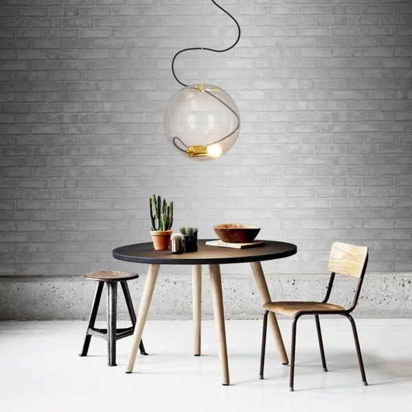 s.luce Sphere Pendelleuchte Glaskugel Chrom, Rauch Ø 40cm Bild 13