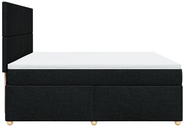 vidaXL Boxspringbett mit Matratze Schwarz 200x200 cm Stoff 3293682 Bild 7