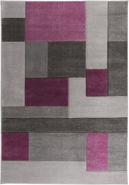 FLAIR RUGS Teppich Cosmos mit Hoch-Tief-Effekt, rechteckig, Höhe: 12 mm, Patchwork Design, mehrfarbig, Wohnzimmer, Schlafzimmer