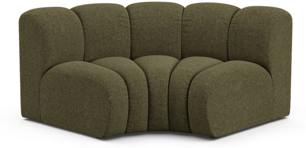 Micadoni rundes Eckmodul Lupine Chenille Eden Grün Bild 1