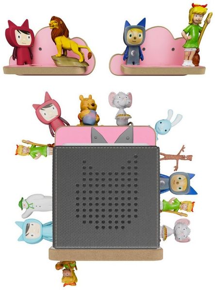Holzura Kinderregal Holzura Starterset Regal für Toniebox für Toniefiguren und Ladestation