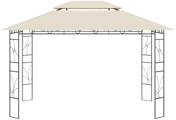 vidaXL Pavillon 4x3x2,7 m Creme 160 g/m² 313915