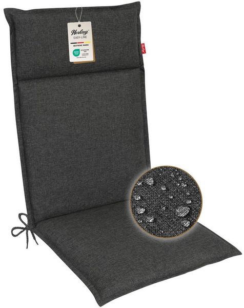 Herlag Hochlehnerauflage Bea Gartenstuhlauflage Hochlehner Wasserabweisend 120x50x4,5cm, (1 St), Polsterauflage für Klappstühle mit UV- & Fleckschutz