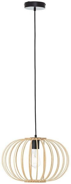 Brilliant AG Leuchten 92860-09 Enca Pendelleuchte natur schwarz 40cm
