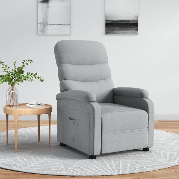 vidaXL Relaxsessel Hellgrau Stoff 344890