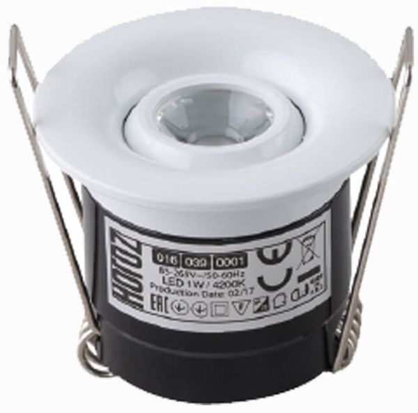 LED Mini Spot Einbauleuchte Einbaustrahler 2 Watt inkl. Trafo Rund Weiß Schwenkbar Neutralweiß Bild 3