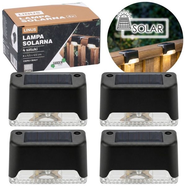 Sarcia. eu LED Solarleuchte 4er-Set LED-Solarlampen, wasserdichte Terrassenlampen, warmweiß