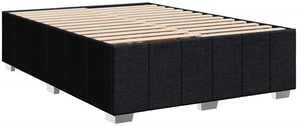 vidaXL Boxspringbett mit Matratze Schwarz 140x200 cm Stoff 3291707 Bild 8