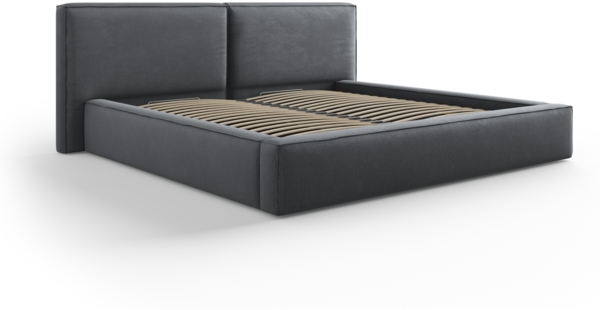 Micadoni Bett Jodie Strukturierter Stoff Megan Dunkelgrau 200x200