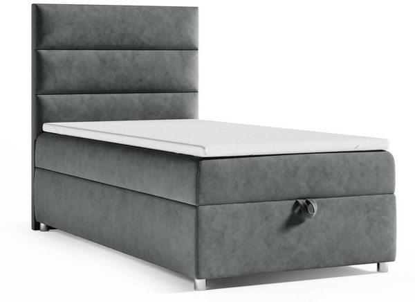 Best for Home Boxspringbett mit Bettkasten Trinity K-4 SINGLE Bonell-Matratze inkl. Topper H3 (Einzelbett, Polsterbett mit gepolstertes Kopfteil, Jugendbett, Kinderbett versch. Größen, 70x200 80x200 90x200 100x200 cm), verschiedene Liefermöglichkeiten,...
