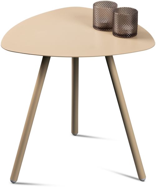 Beistelltisch >Mira 2< in cremeweiß, Metall cremeweiß - 50x50x50cm (LxBxH)