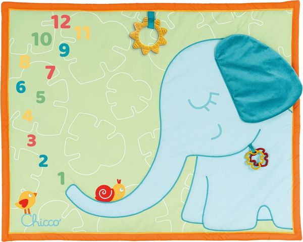Chicco Milestone Eco+ Carpet, weicher Teppich aus recyceltem Stoff, mit sonnenförmigem Schnuller, kann verwendet Werden, um jeden Monat EIN Foto des Babys zu Machen, 0 Monate +