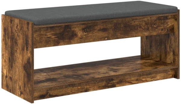 vidaXL Flurbank mit Kissen Geräucherte Eiche 103 x 38 x 45 cm 891588