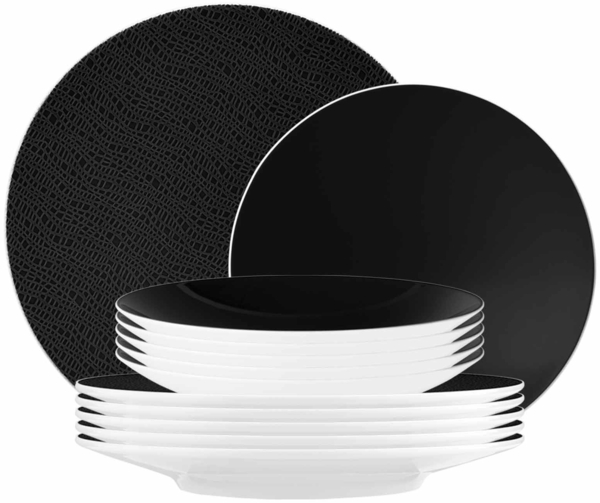Seltmann Weiden Life Fashion Tafelservice 12-teilig Glamorous Black