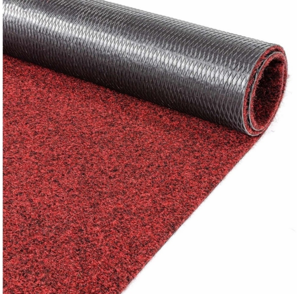 ANRO Läufer Teppichläufer POET Sauberlaufmatte Fußmatte Teppich Läufer, eckig, Höhe: 5 mm, Bodenläufer 100x100cm Meliert Rot Breite 100cm