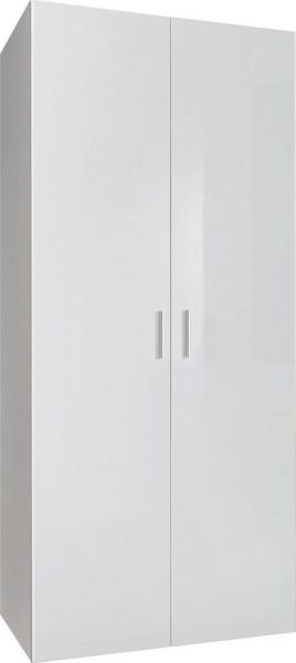 Kleiderschrank MALTA in Hochglanz Lack weiß und Alpinweiß