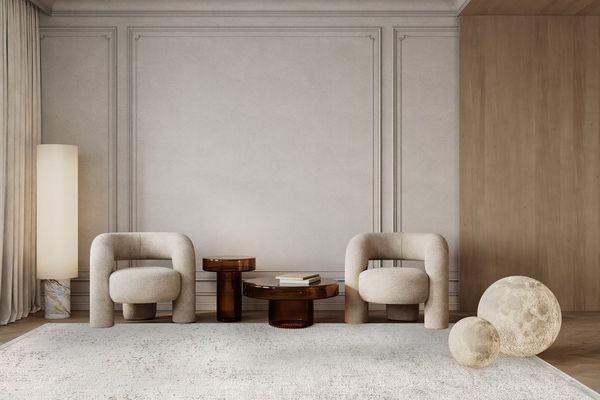 Mazovia Designteppich Modern Abstrakt Wohnzimmer, 80 x 150 cm, Fußbodenheizung