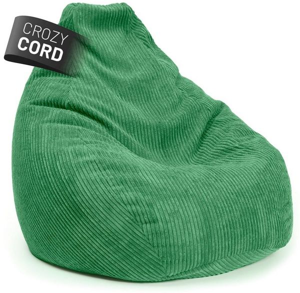 Lumaland Relax Set Cord – Sitzsack Giant + Pouf | Besser als Sofa, Sessel & Co. | XXL Bean Bag + Sitzpouf Hocker mit Füllung (EPS Perlen) für Indoor | Bodensofa für Wohnzimmer, Schlafzimmer & Gaming