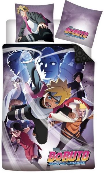 AY!Max Kinderbettwäsche Boruto Naruto Wende Bettwäsche Set 135 x 200 cm 100%Baumwolle