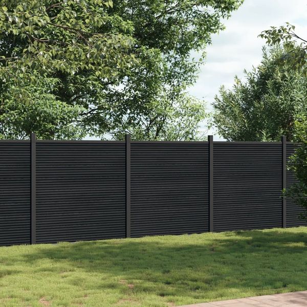 vidaXL Zaunelement Grau 526x186 cm WPC 3282791