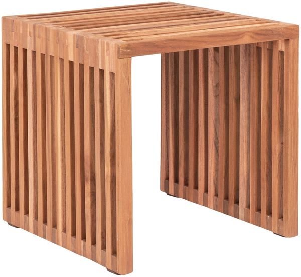 Beistelltisch >Pego< in Braun, Teak - 40x40x40cm (BxHxT)