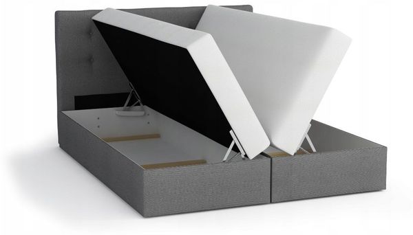 Boxspringbett MILTON 140x200 cm Grau Bild 3