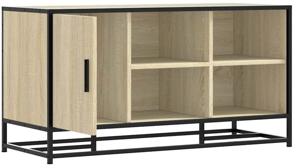 vidaXL Schuhbank Sonoma-Eiche 100x40x53,5 cm Holzwerkstoff und Metall 849215 Bild 6
